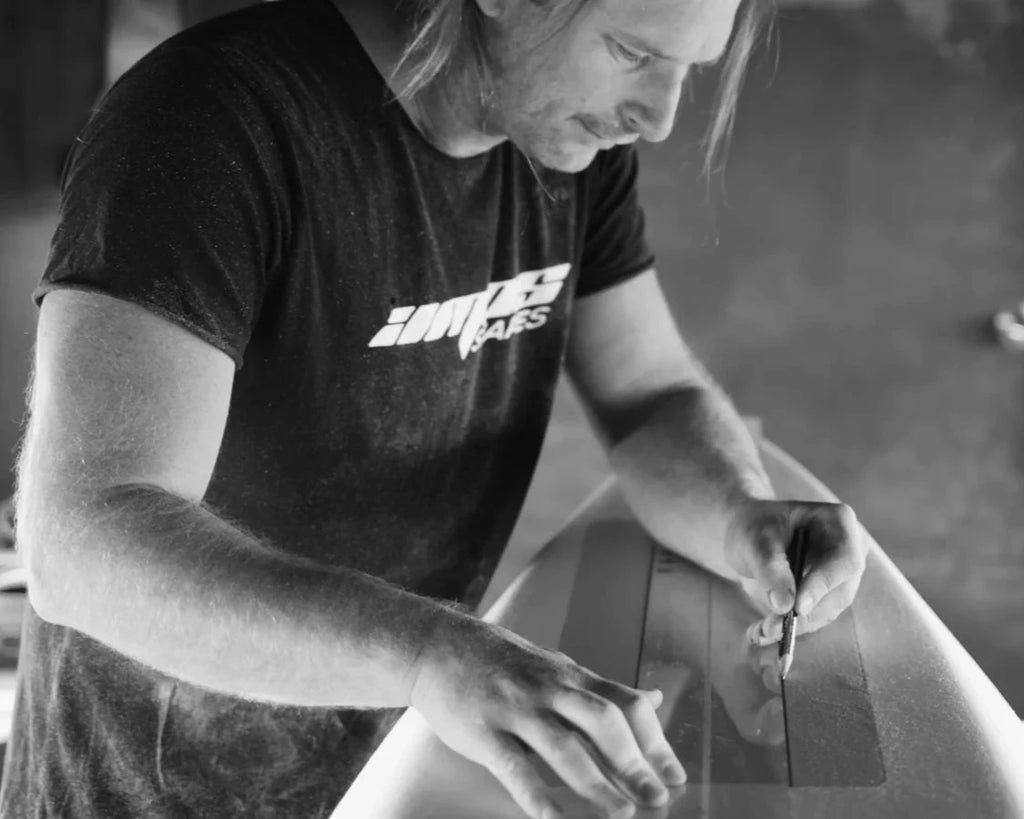 Amos Barriskill building a foilboard