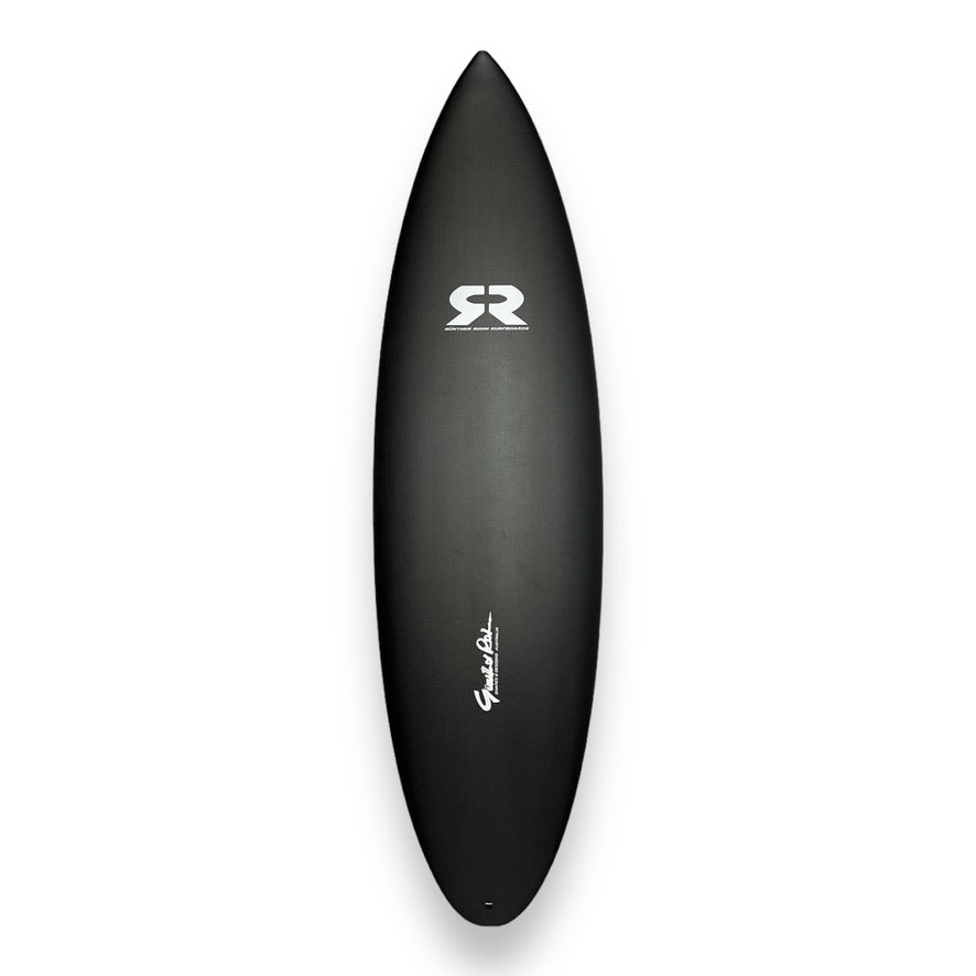 Icy Cool 5'11" surfboard deck – Gunther Rohn shape built by Lucid Glassing – carbon construction