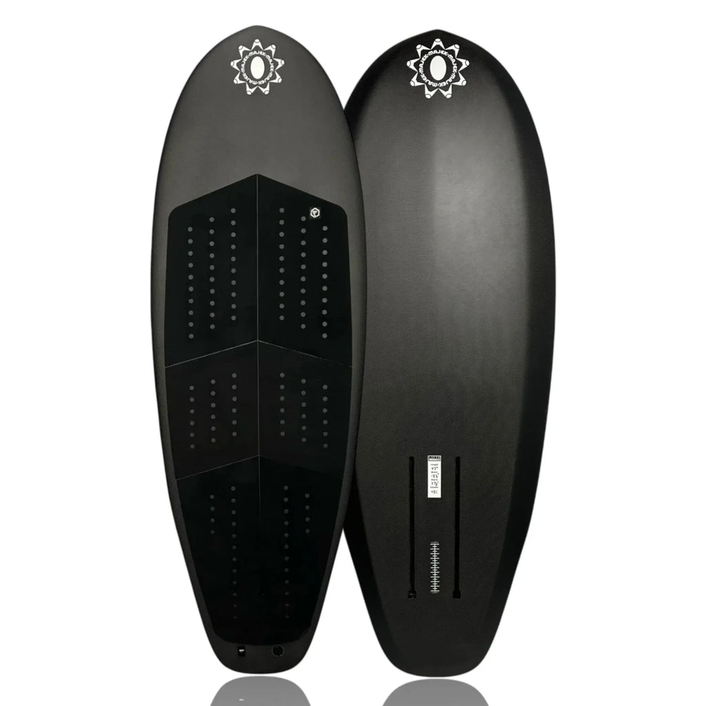 Apex deck and bottom view – Majek prone foilboard by Glenn Pang
