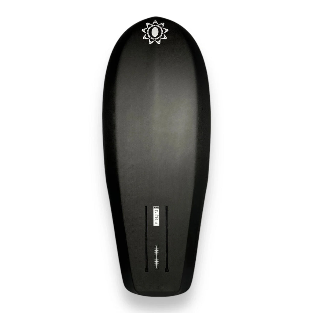 Cadabra bottom view – Majek prone foilboard by Glenn Pang