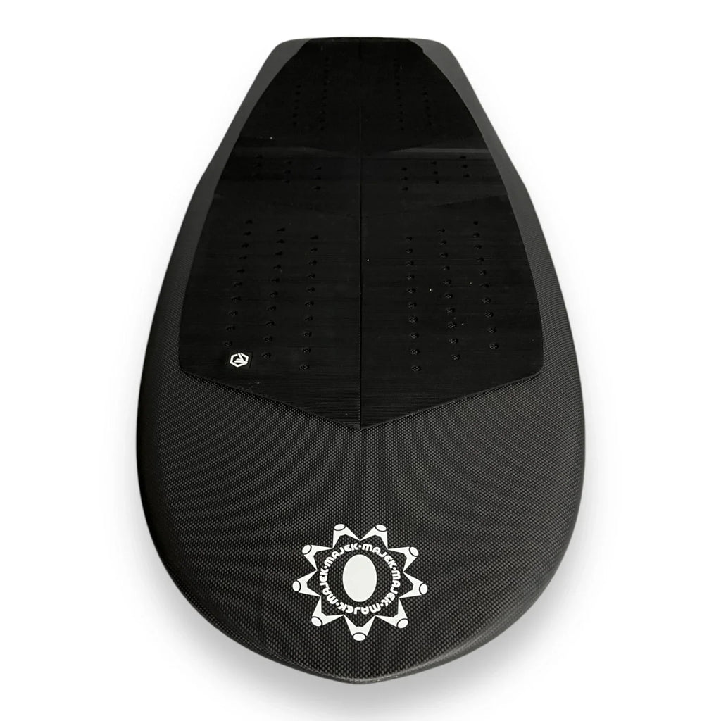 Cadabra traction pad detail view – Majek prone foilboard by Glenn Pang