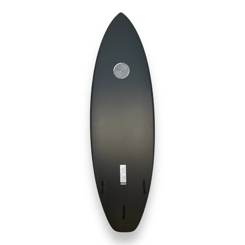 Skunter 6'0" surfboard bottom – Wood Surfboards shape built with our signature carbon fibre and vacuum bag construction 